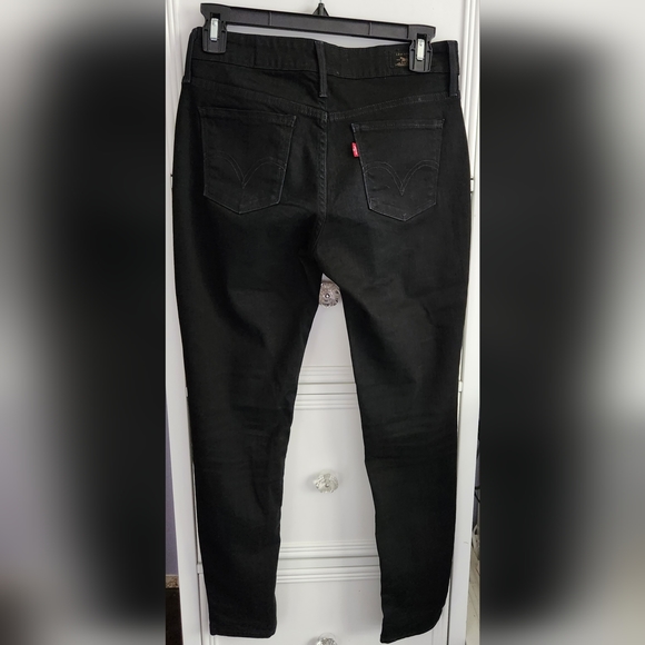 Levi's Black Denim Leggings Size 4 Medium - Picture 2 of 5